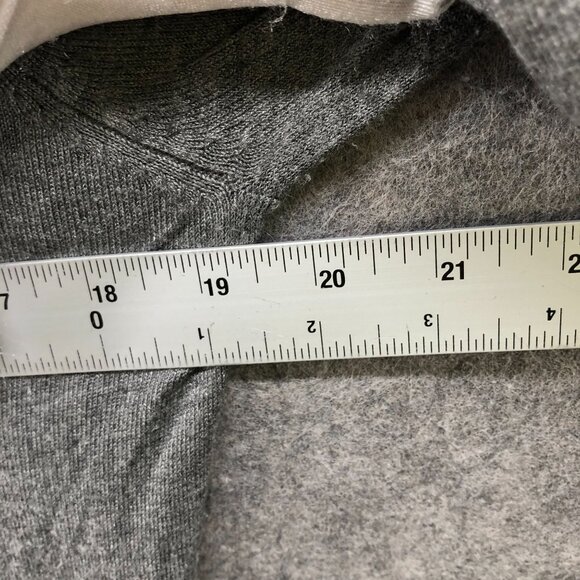 H&M Turtleneck Sweater Dress Womens L Gray Pullover Tight Knit Mini Tunic - Picture 7 of 8